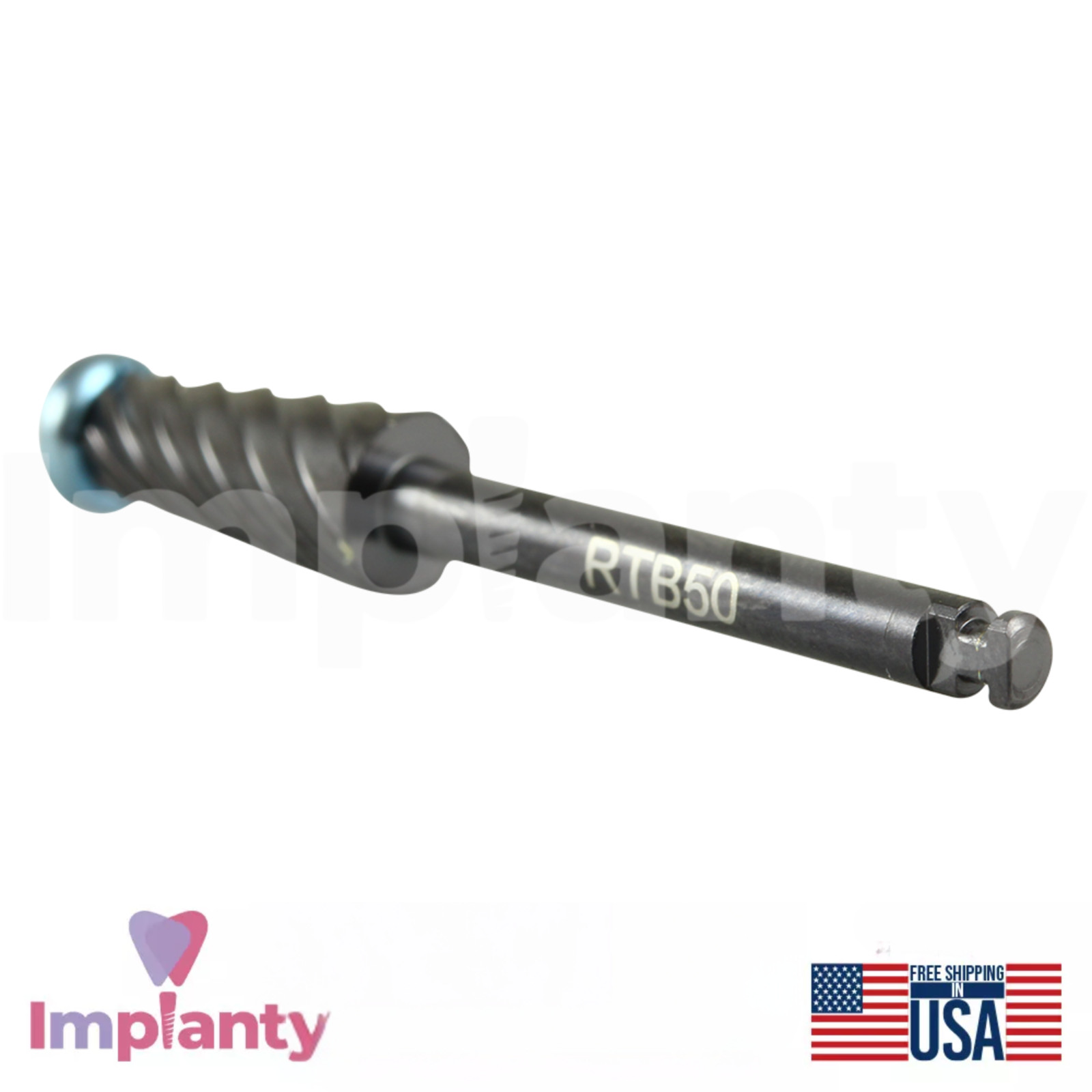 GDT Swirl Cone With Flat Circle Tip Head Dental Bur Stainless Steel Latch-Type