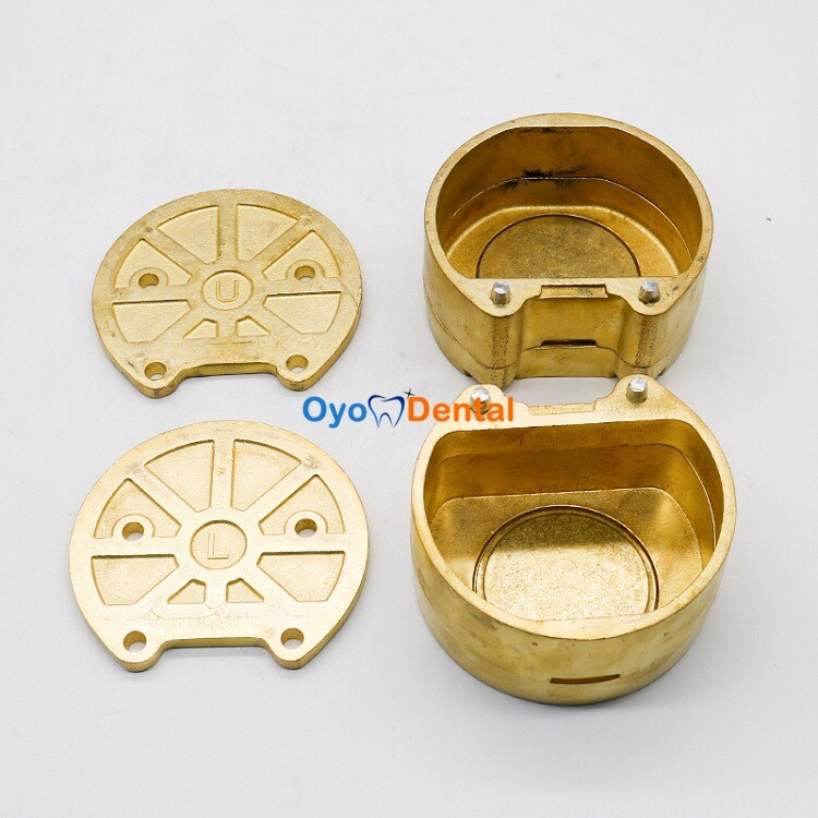 Dental Lab Denture Flask Press Kit Upper /Lower Brass Flask Dental Laboratory