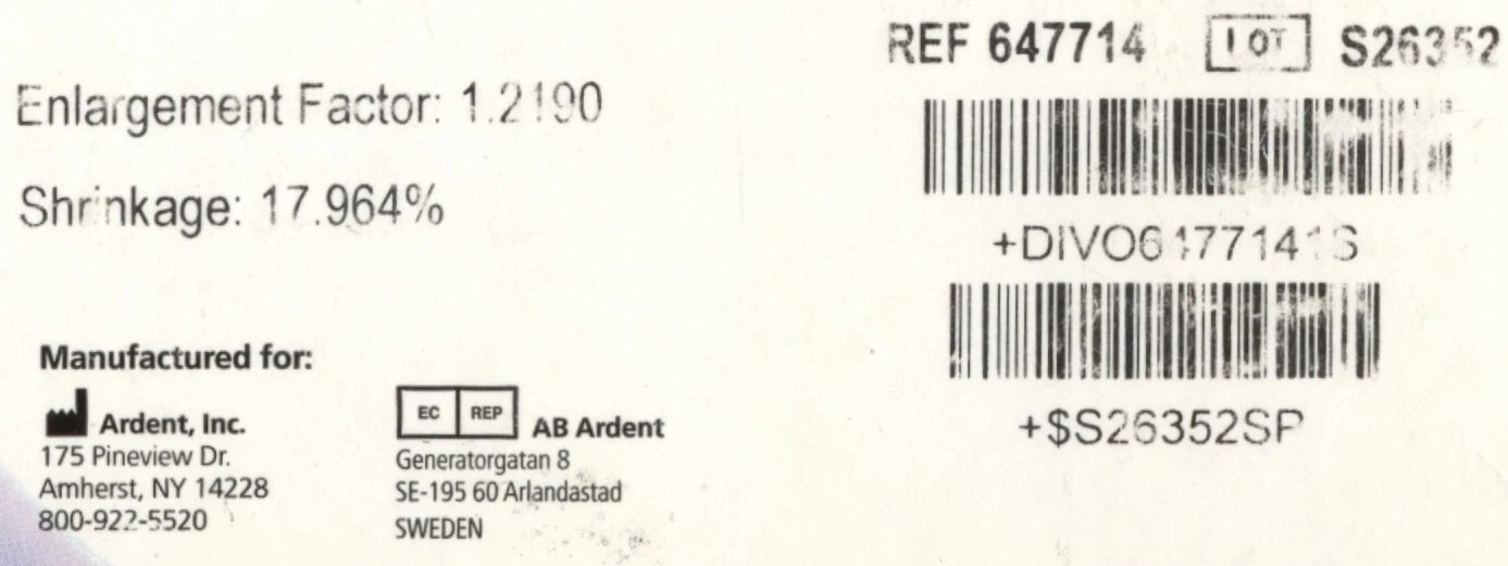 Used Scratched Zirlux FC2 Zirconia Disc Blank U4 98.5×12 mm 1.2190 Enlargement