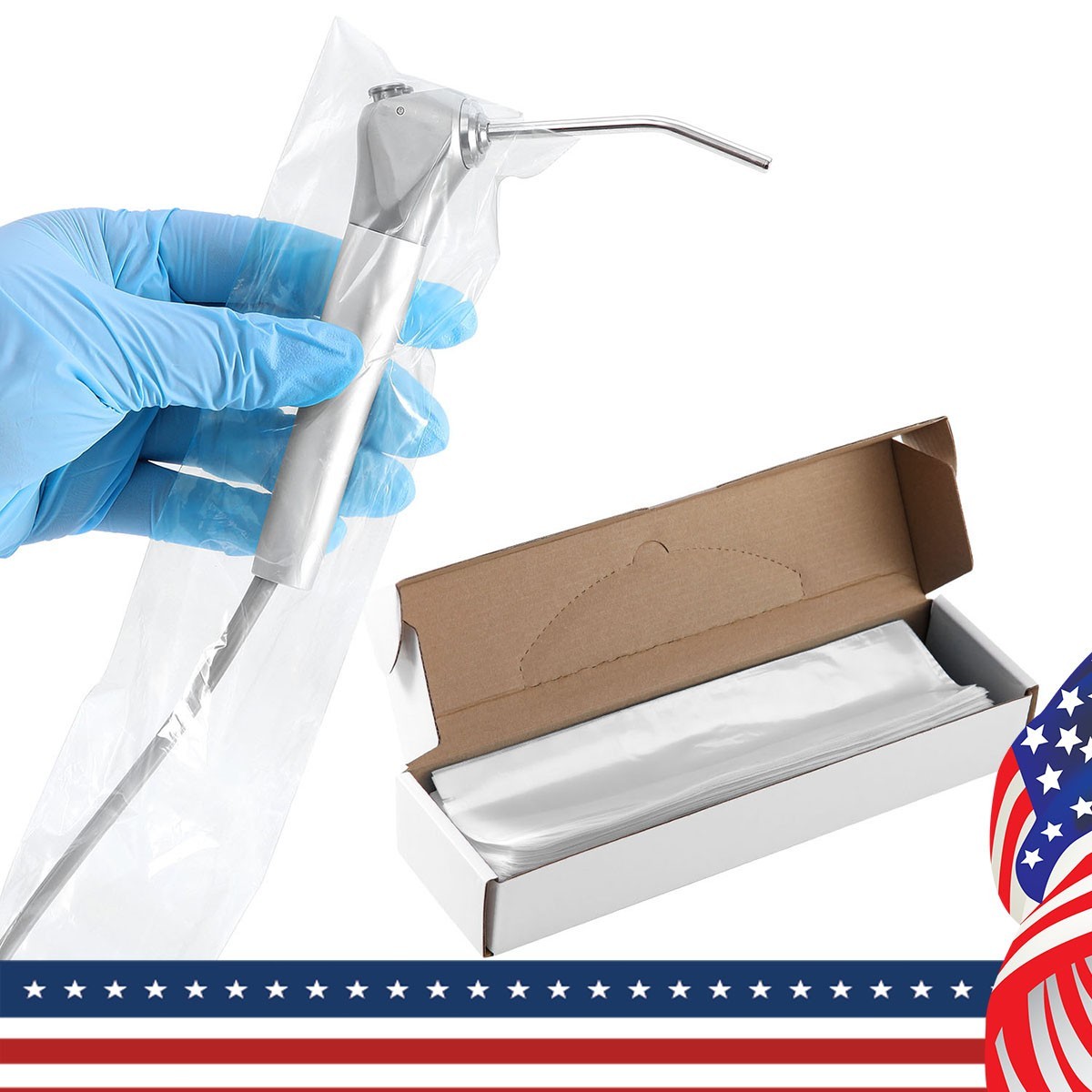 Dental 3 Way Air Water Syringe Sleeves HVE Tips Saliva Ejectors Covers 2.5″x10″