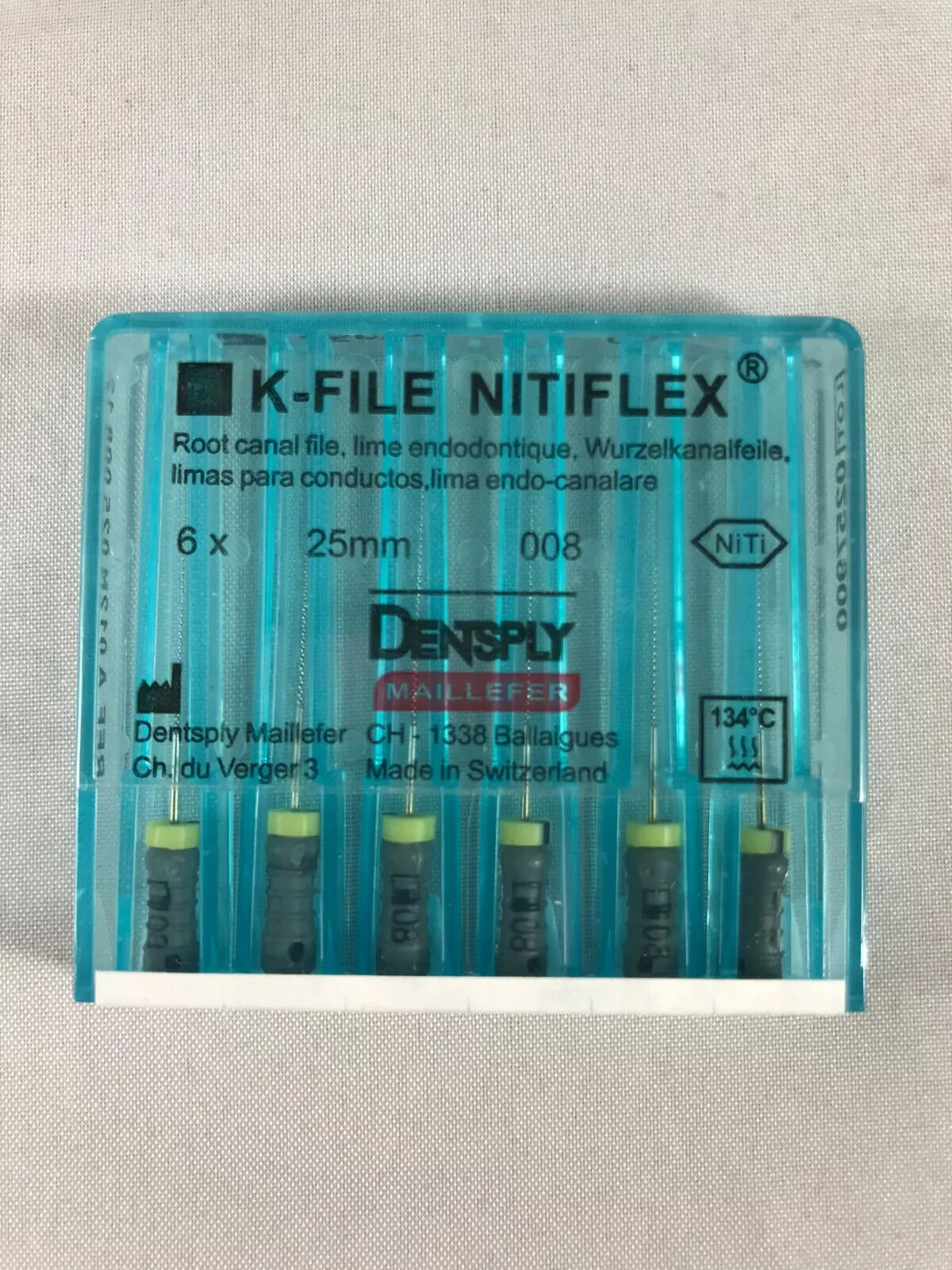 Dentsply Maillefer K-file Endodontic NiTiFlex steel 25mm All sizes – 30 files/pk