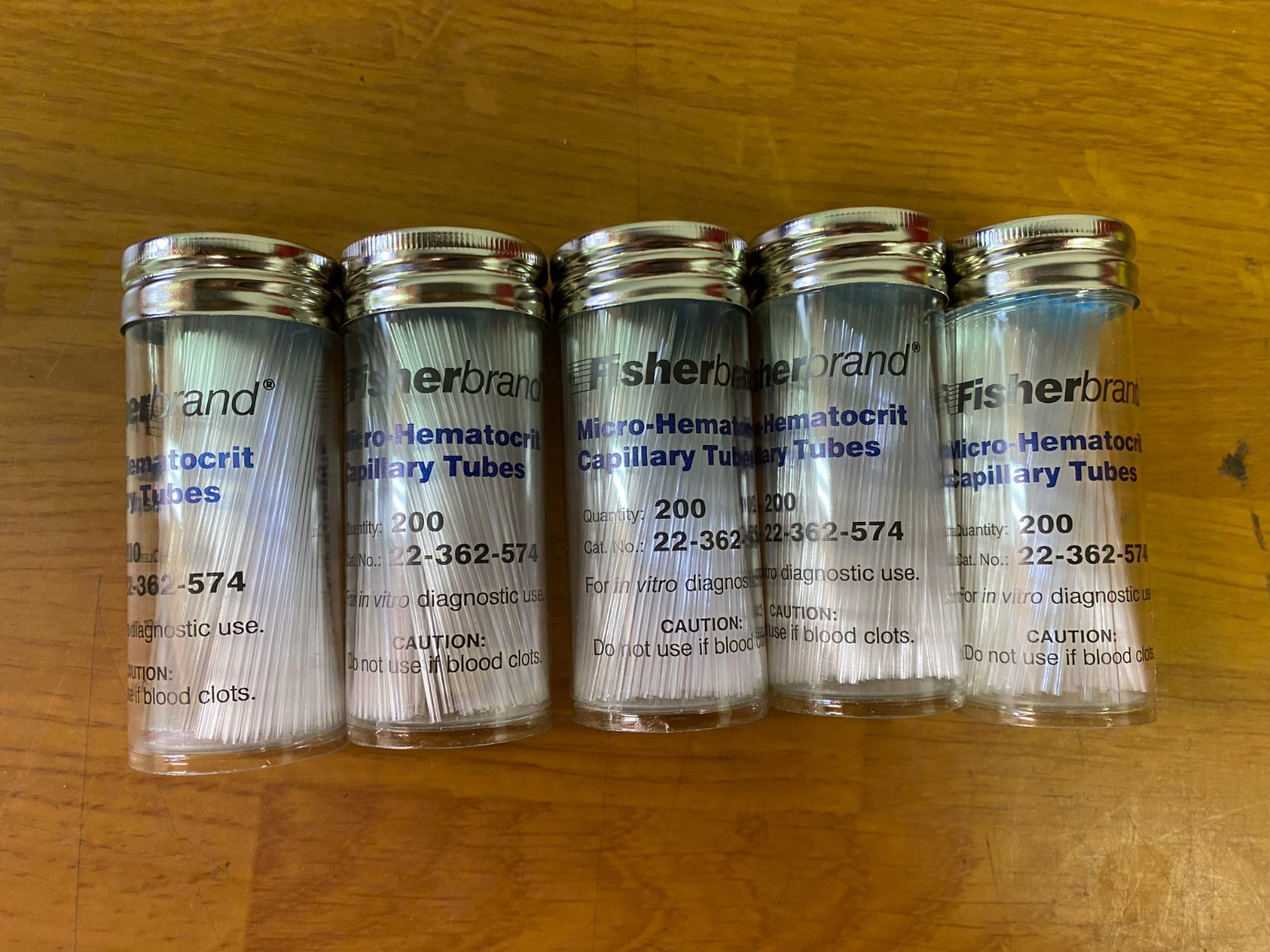 1000 Fisher Brand Micro-Hematocrit Capillary Tubes (Blue), Cat# 22-362-574