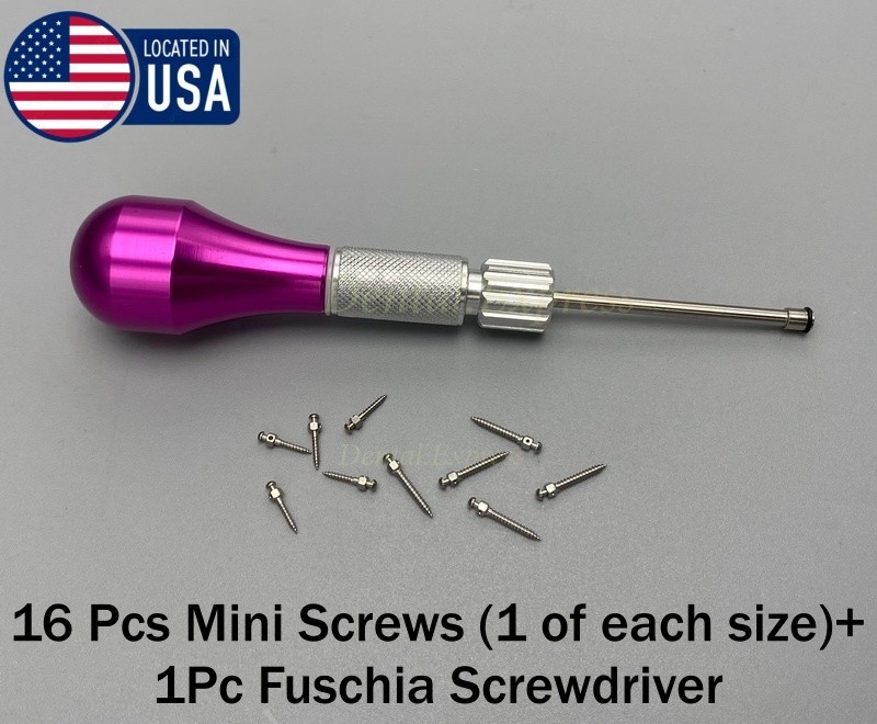 Dental Ortho Titanium Micro Implant Mini Screws With Self-Drilling Screwdriver