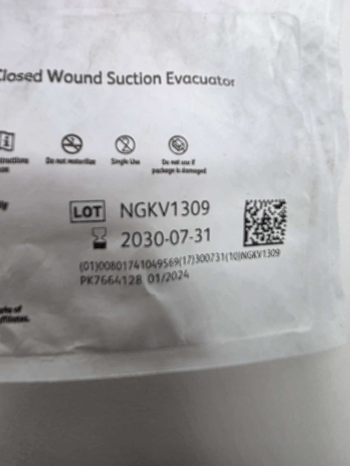 Lot 2 BD Wound Drainage Bulb Evacuator, 100 ML, Oval Silicone, Suction Reservoir
