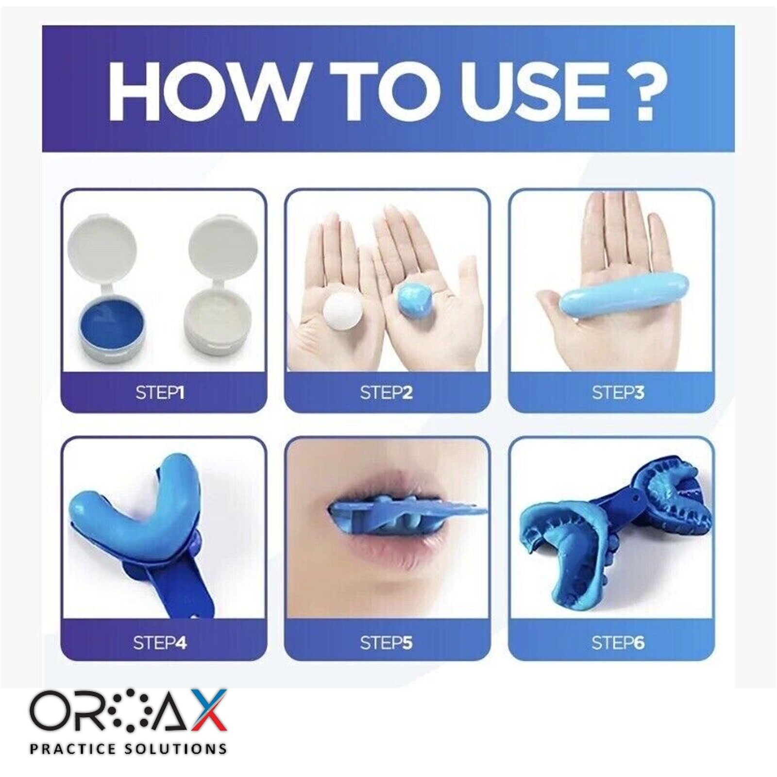 Dental Mould Impression Putty with Tray – Hydrophilic Silicon Retainer OROAX