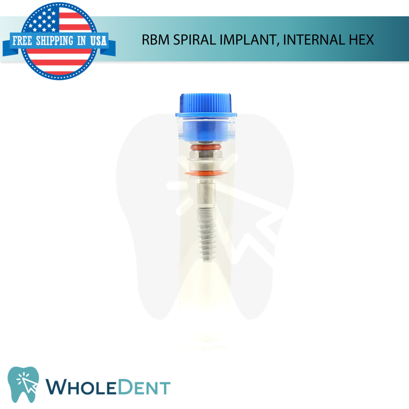 Dental RBM Spiral Fixture Int Hex 2.42mm Slim 2.0mm System Titanium Stability