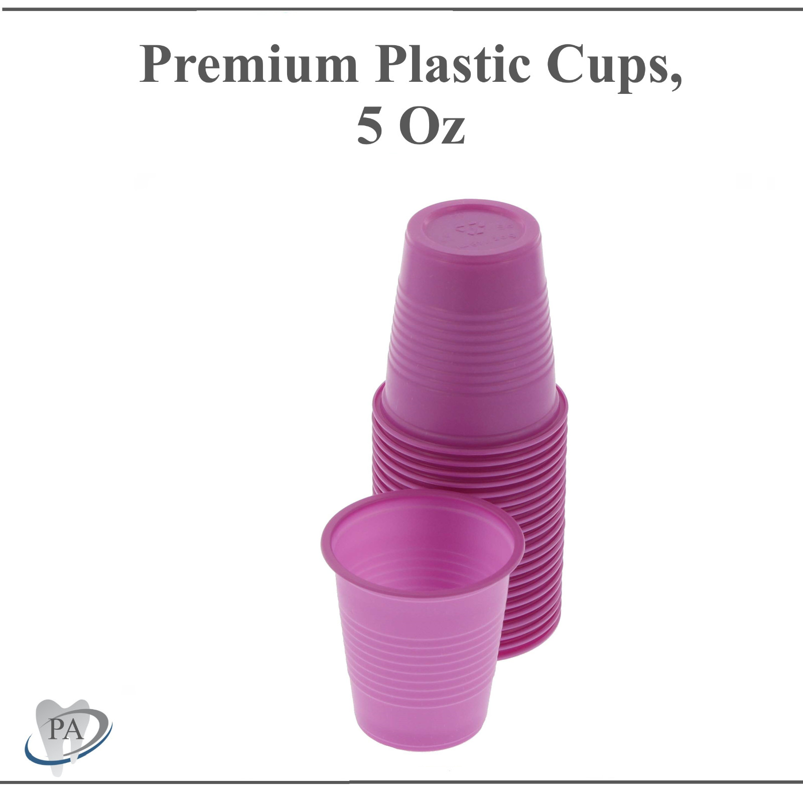 Dental PAtient Disposable Plastic Cups 5oz, Rolled design, Double Coat, 1000/cs