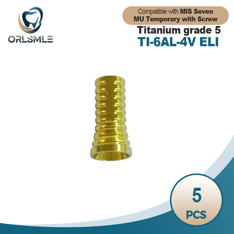 5 pcs MU Temporary Ti Cylinder non engaging conical abutment fit to MIS Seven