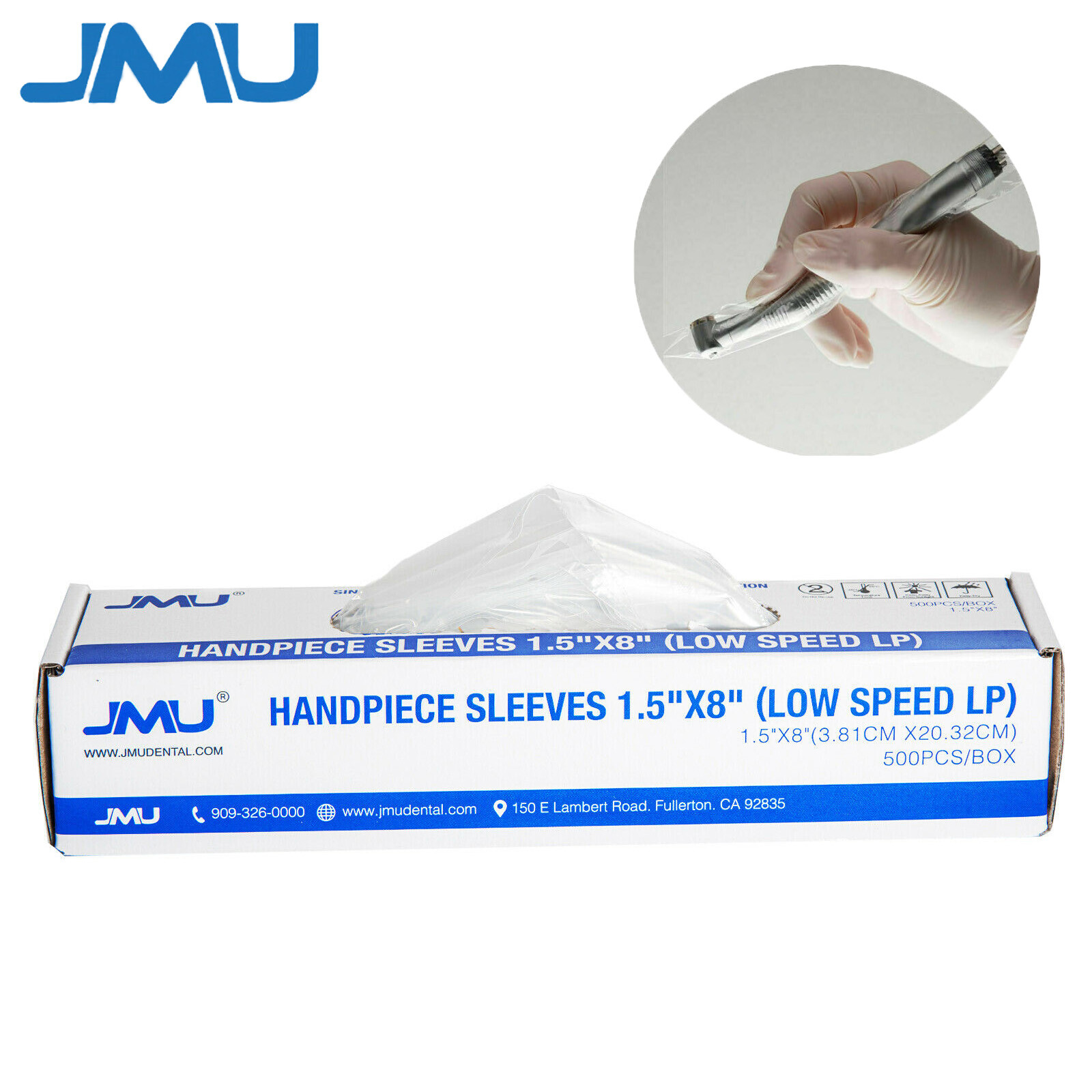 500/Box Dental Low Speed Handpiece Sleeves Covers Protective Fits Most 1.5″x8″