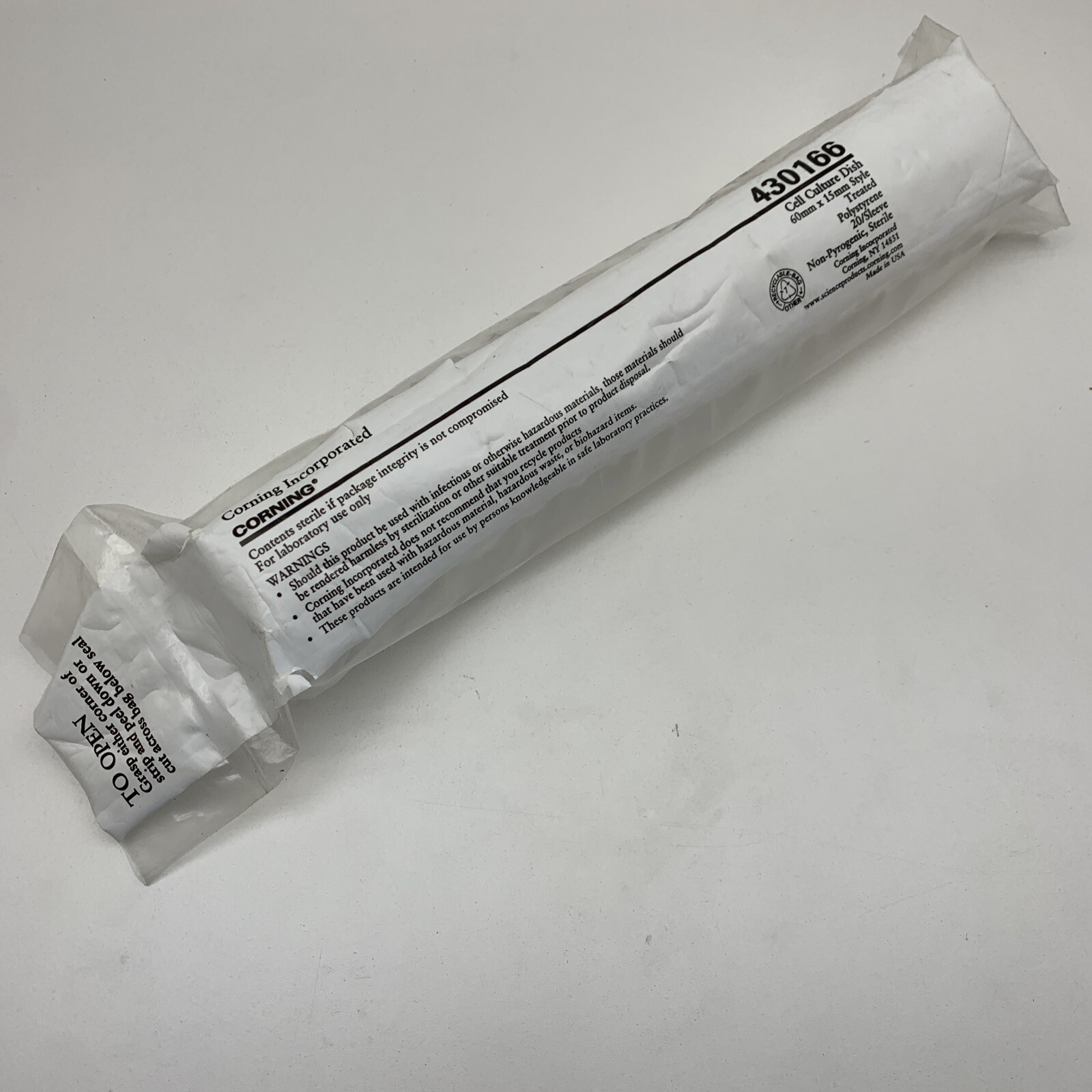 (40) Corning 430166 Treated Polystyrene Cell Culture Petri Dish 60mm x 15mm