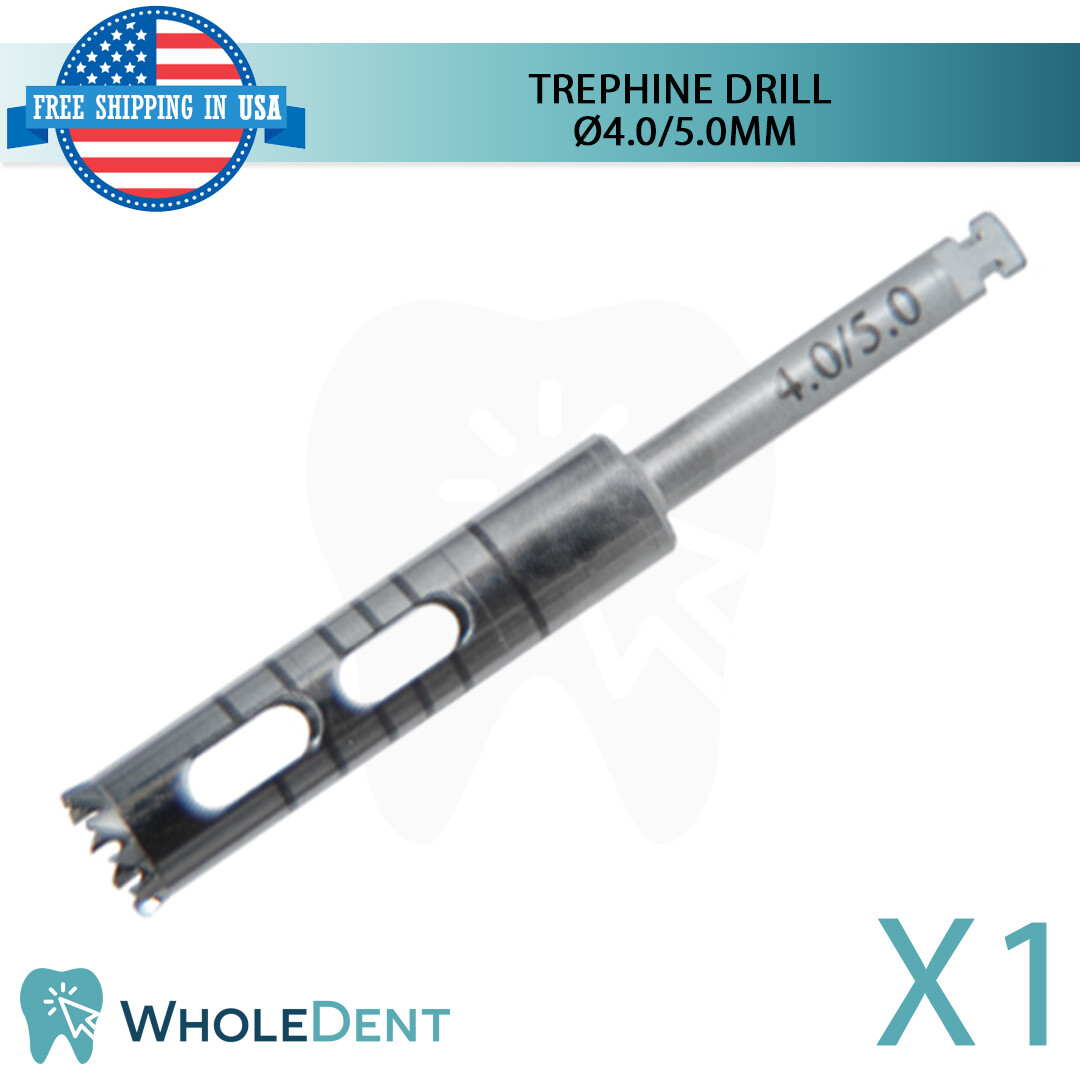 Trephine Drill Ø4.0/5.0mm Dental Im plant Bon Graft Tool Bur Instrument Harvest