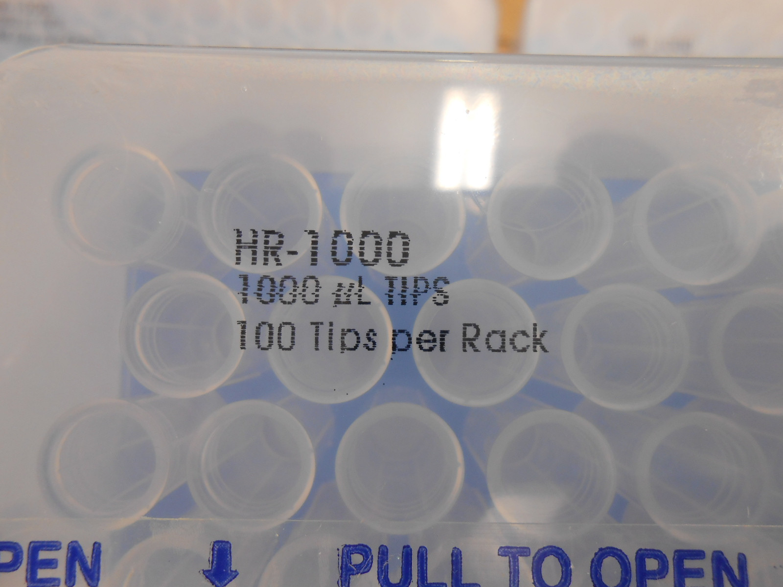 LOT OF 5 HR-1000 1000µl TIPS 100 TIPS PER RACK