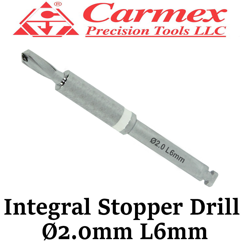 1x Carmex Dental Implant Surgical Integral Stopper Drill Irrigation Ø2.0mm