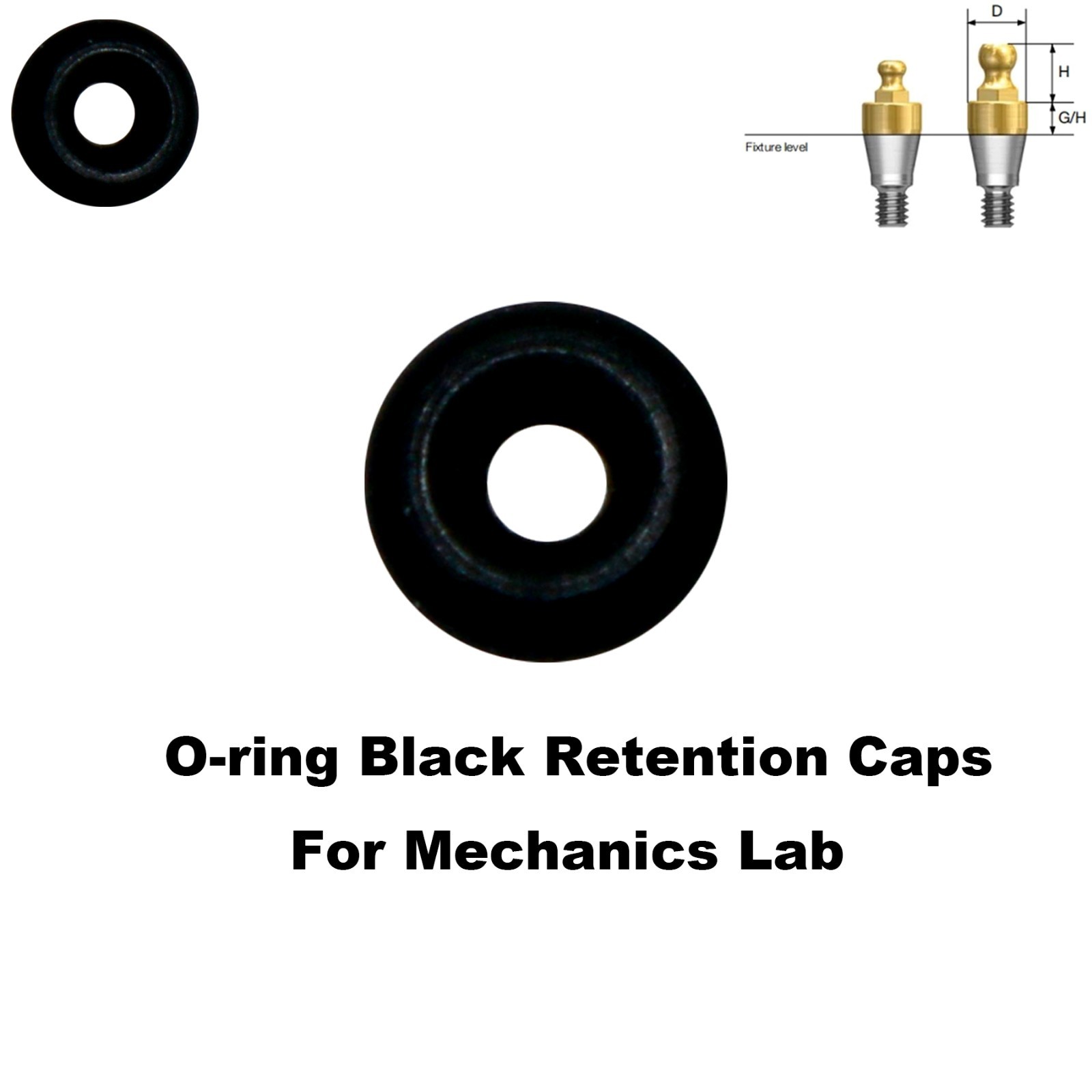 Dental O-ring Retention Caps Implant Kit Fits Ball Abutment For Hiossen Osstem