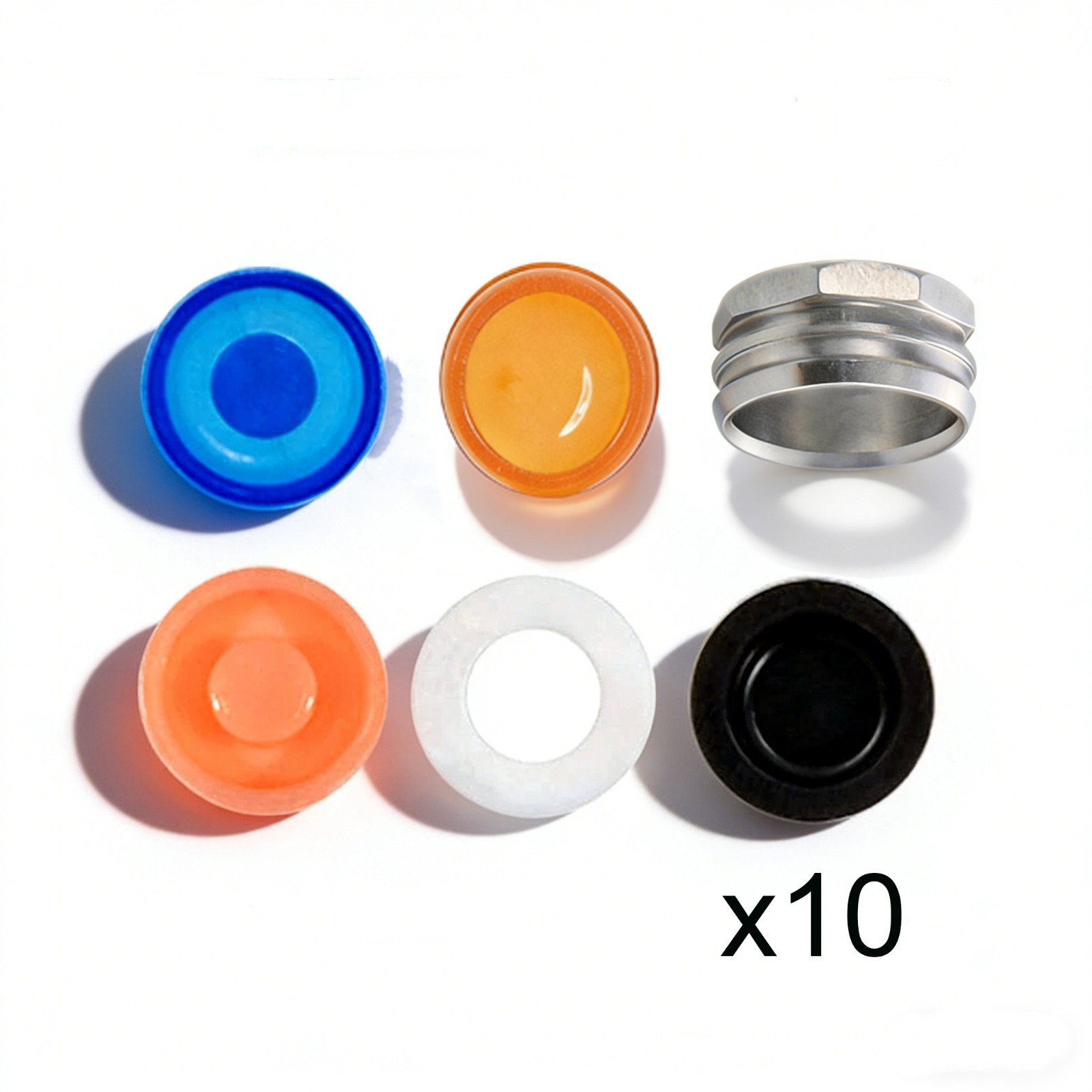 US Dental Standard Male Cap Inserts 10-Pack Fits Zest LOCATOR attachment system