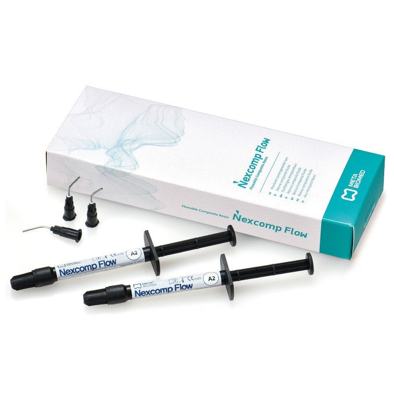 2 x META Dental NEXCOMP FLOW Nano Hybrid Flowable Composite Resin 2gm Syr