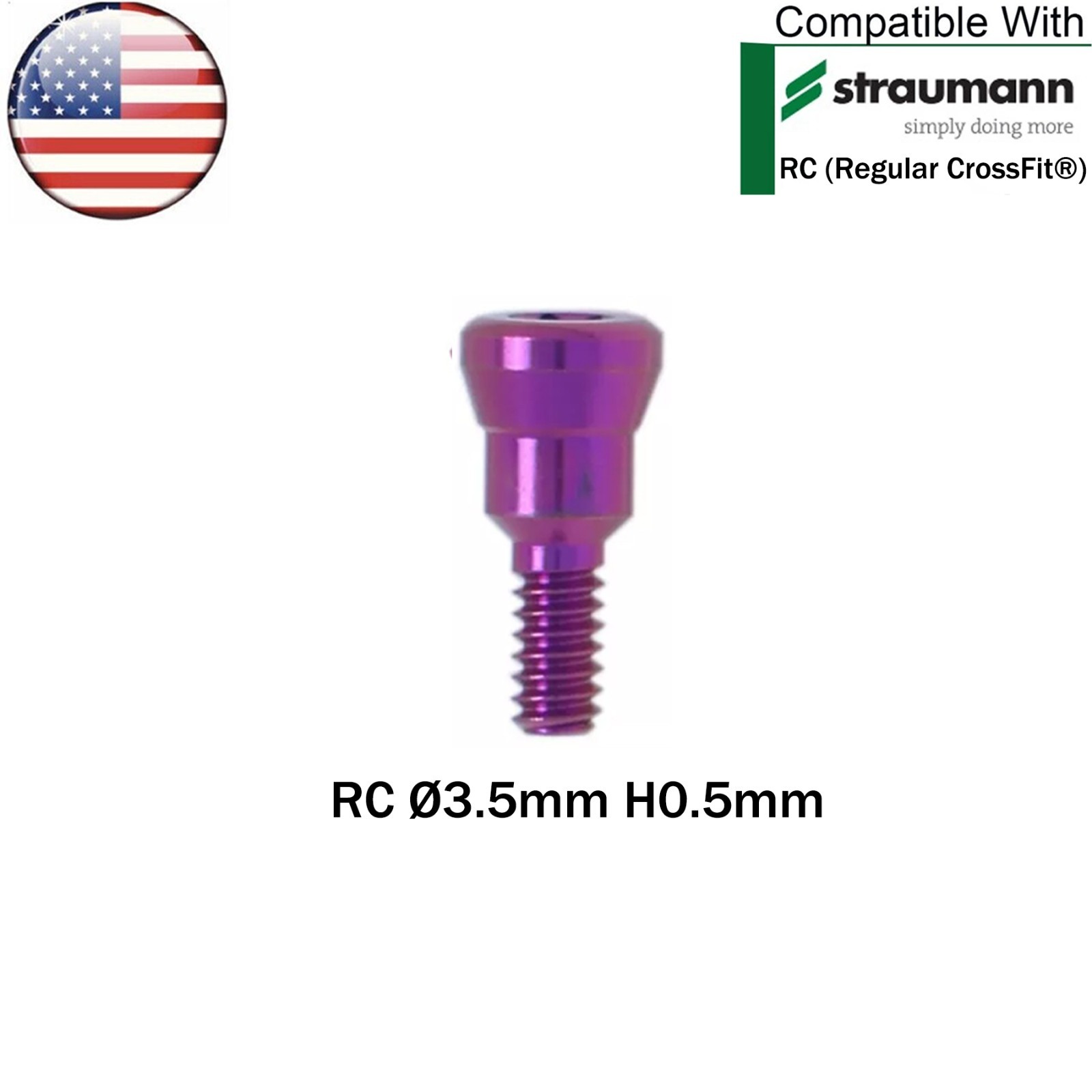 US Dental Healing Closure Cover Screws NC RC H 0/0.5mm Fits Straumann ITI Bone