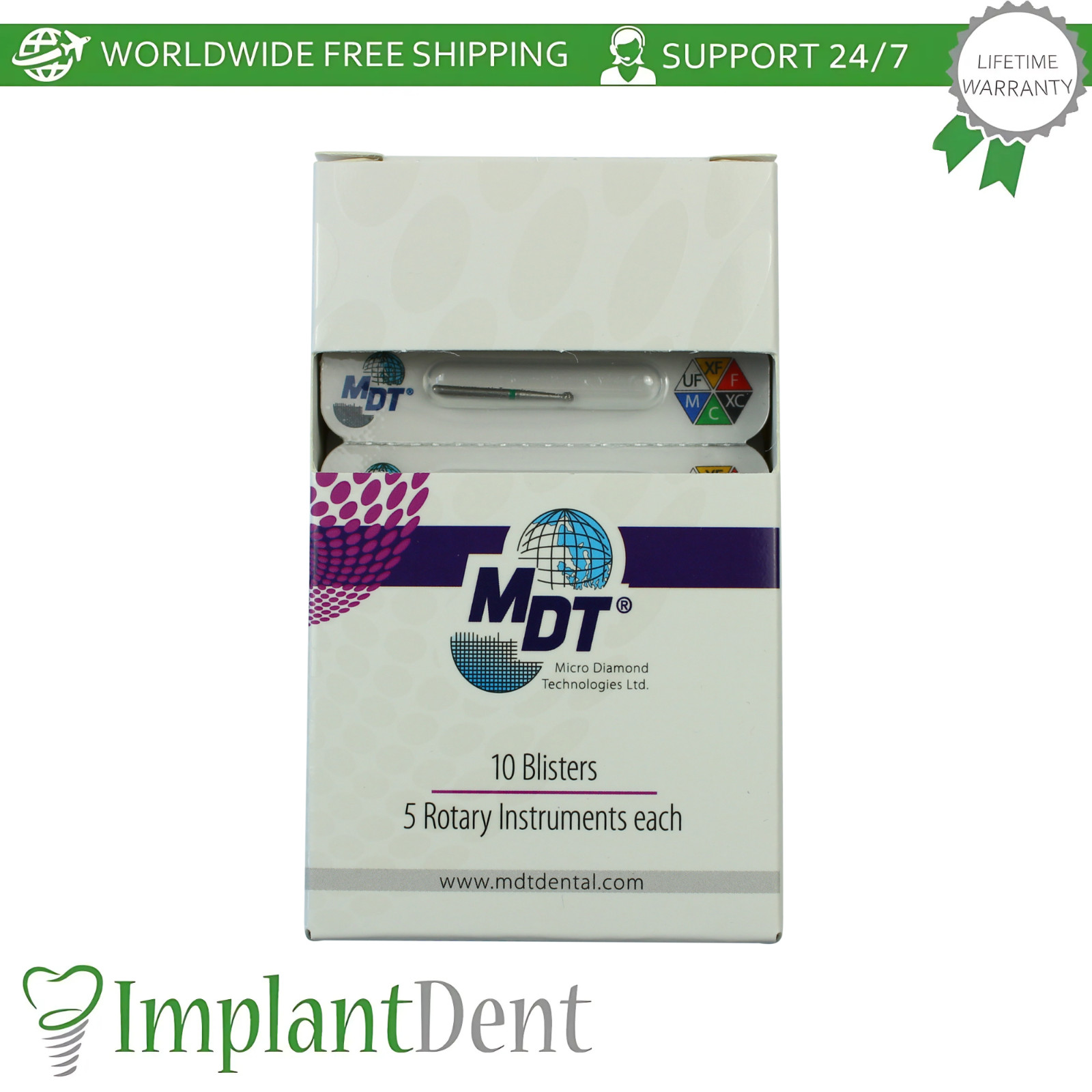 Dental MDT Round FG Diamond Burs 001 Controlled Material Removal Cavity Prep