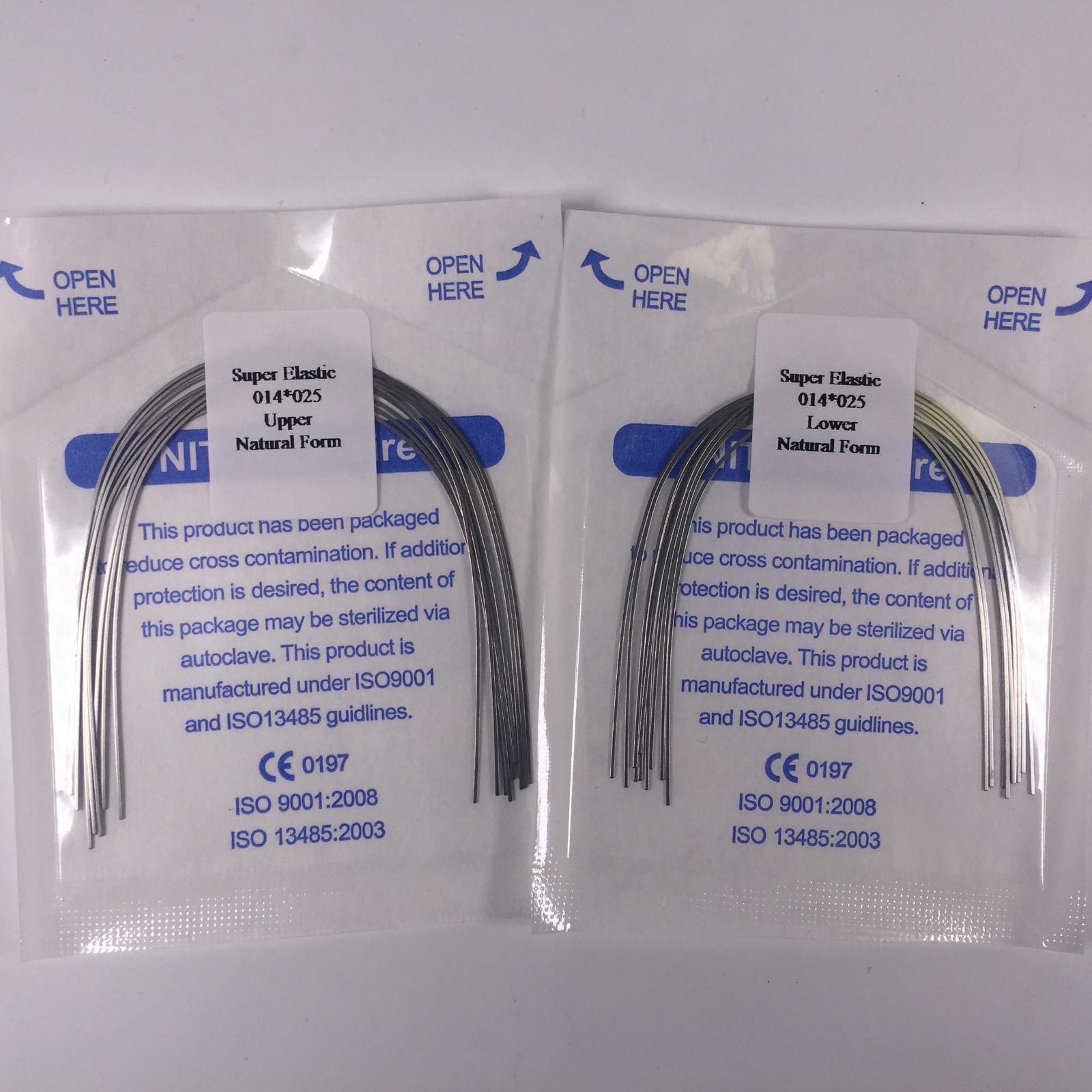 Dental Niti Super Elastic Arch Wires Rectangular Orthodontic Natural Form Wire