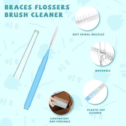 100PCS Interdental Brushes Between Teeth for Braces, Flossers Brush Cleaner, Ort