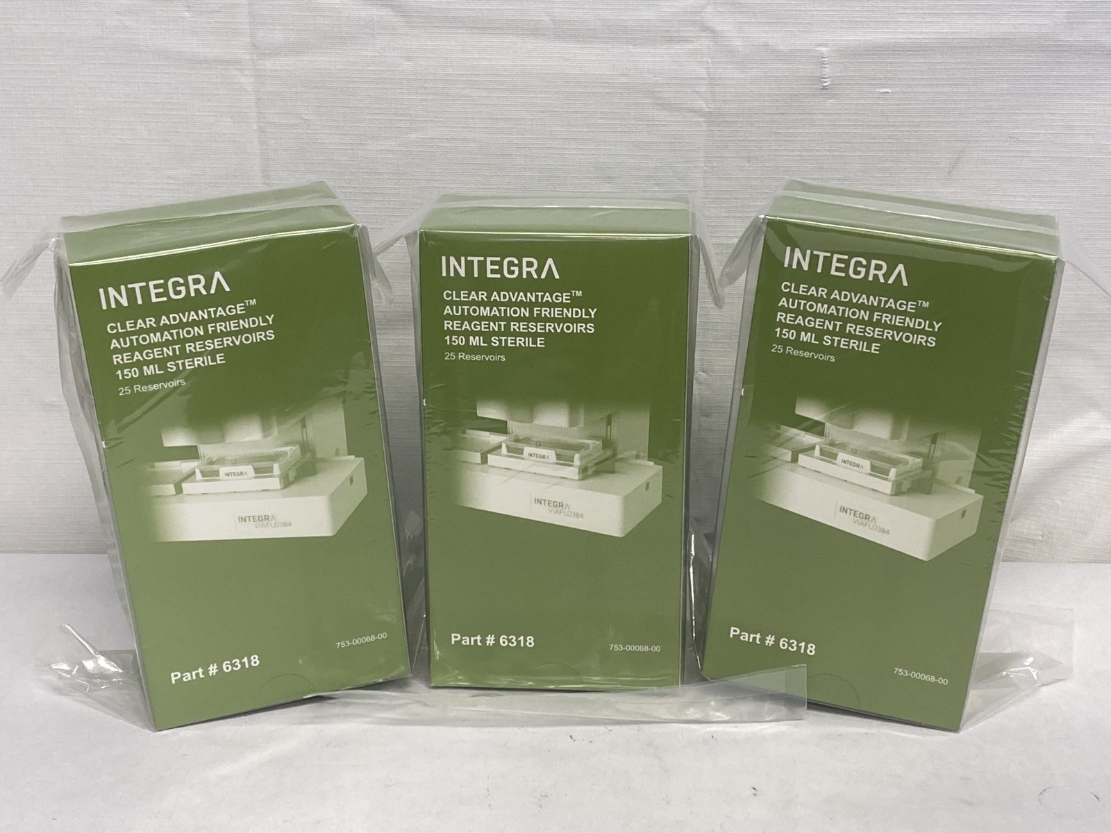 (90) INTEGRA 150mL Clear Advantage Automation Friendly Reagent Reservoirs 6318