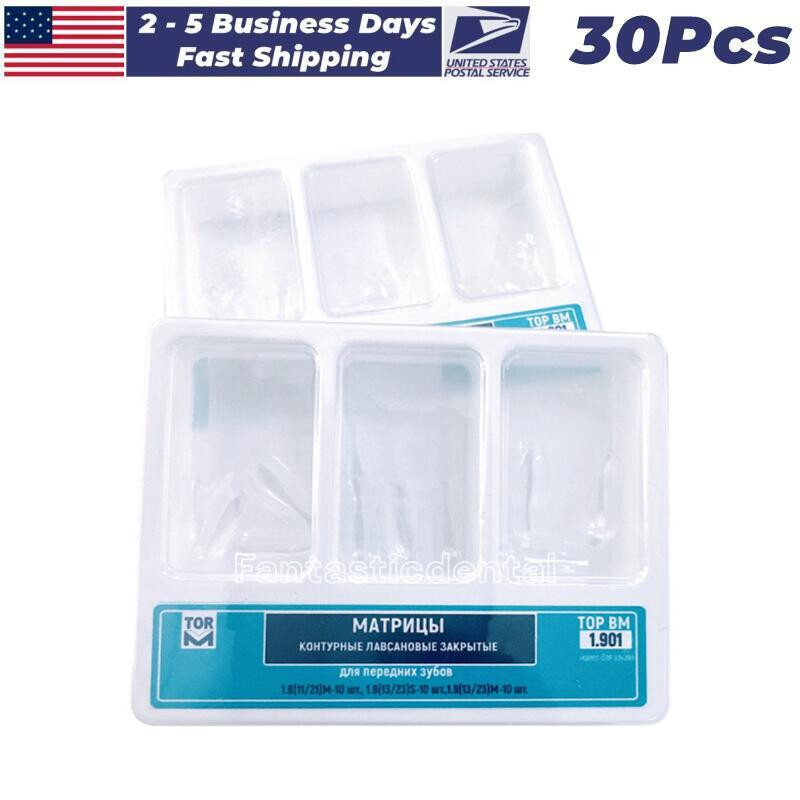 30Pcs Dental Clear Matrix Front Teeth Anterior Matrices BT Fits Bioclear TOP BM
