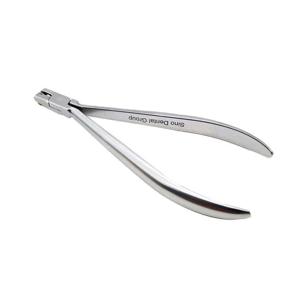 Dental Orthodontic Distal Cutter Plier, Flush Mini head long handle, Sliver