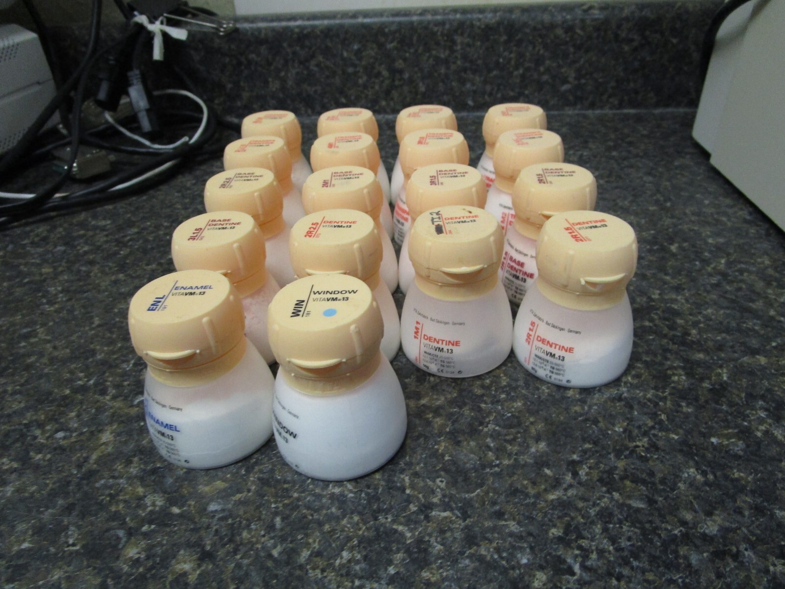 Vita VM13 Base Dentine, Transpa, Window & Enamels 50g Powders – Lot of 18
