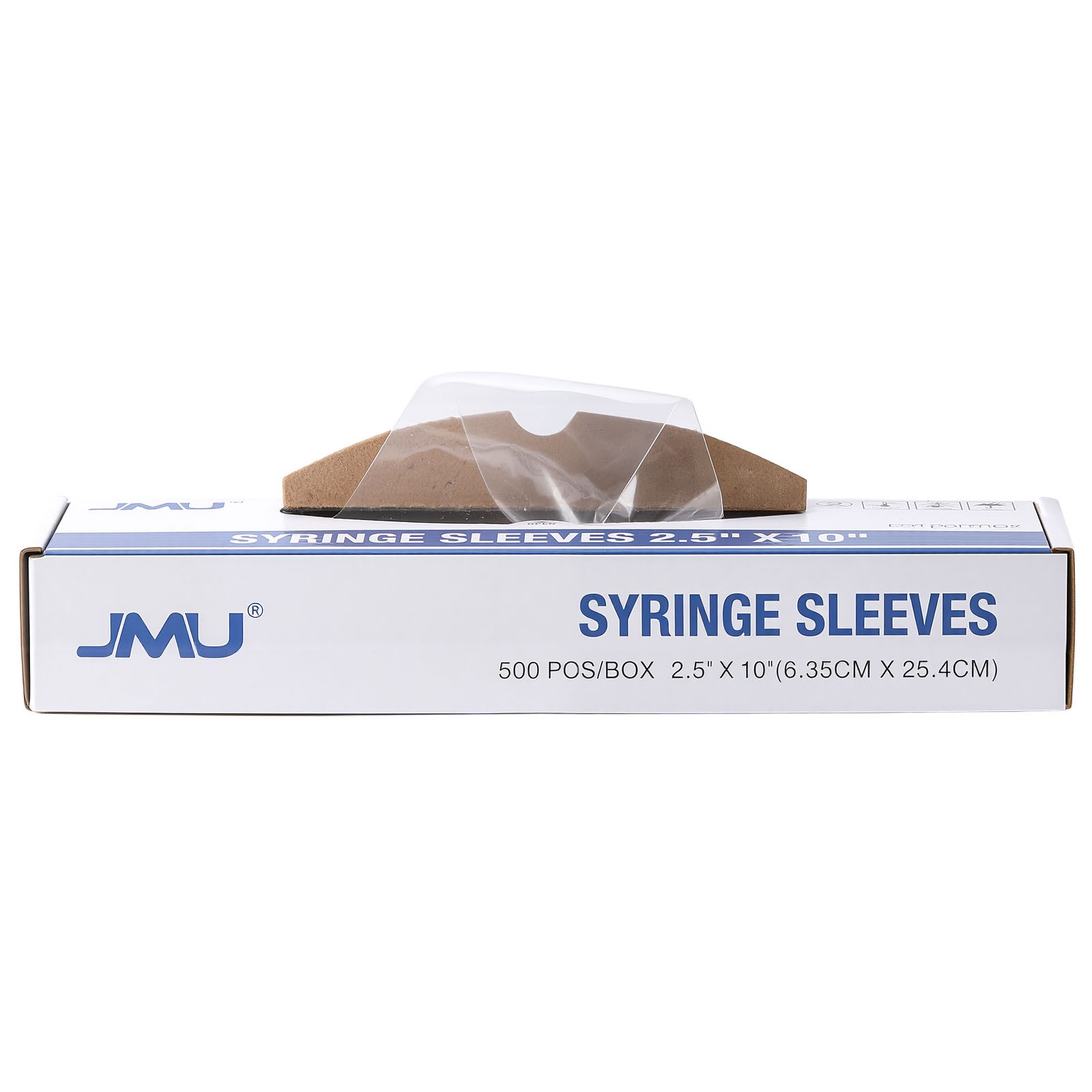 JMU Dental Disposable Syringe Sleeves Plastic Cover 2.5″X10″ 500pcs/box