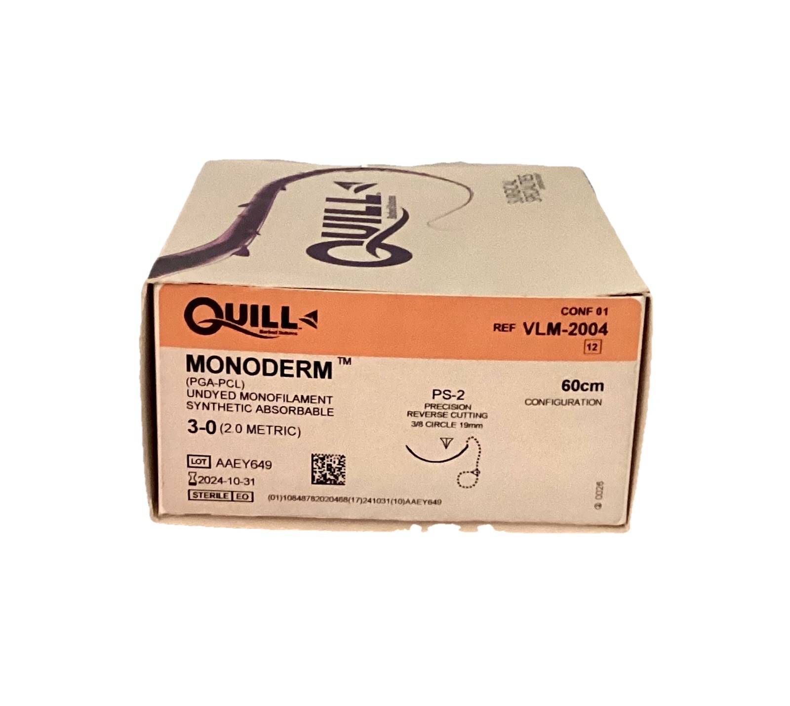 Surgical Training Sutures Quill Monoderm Absorbable Sz 3-0 Exp. 2024