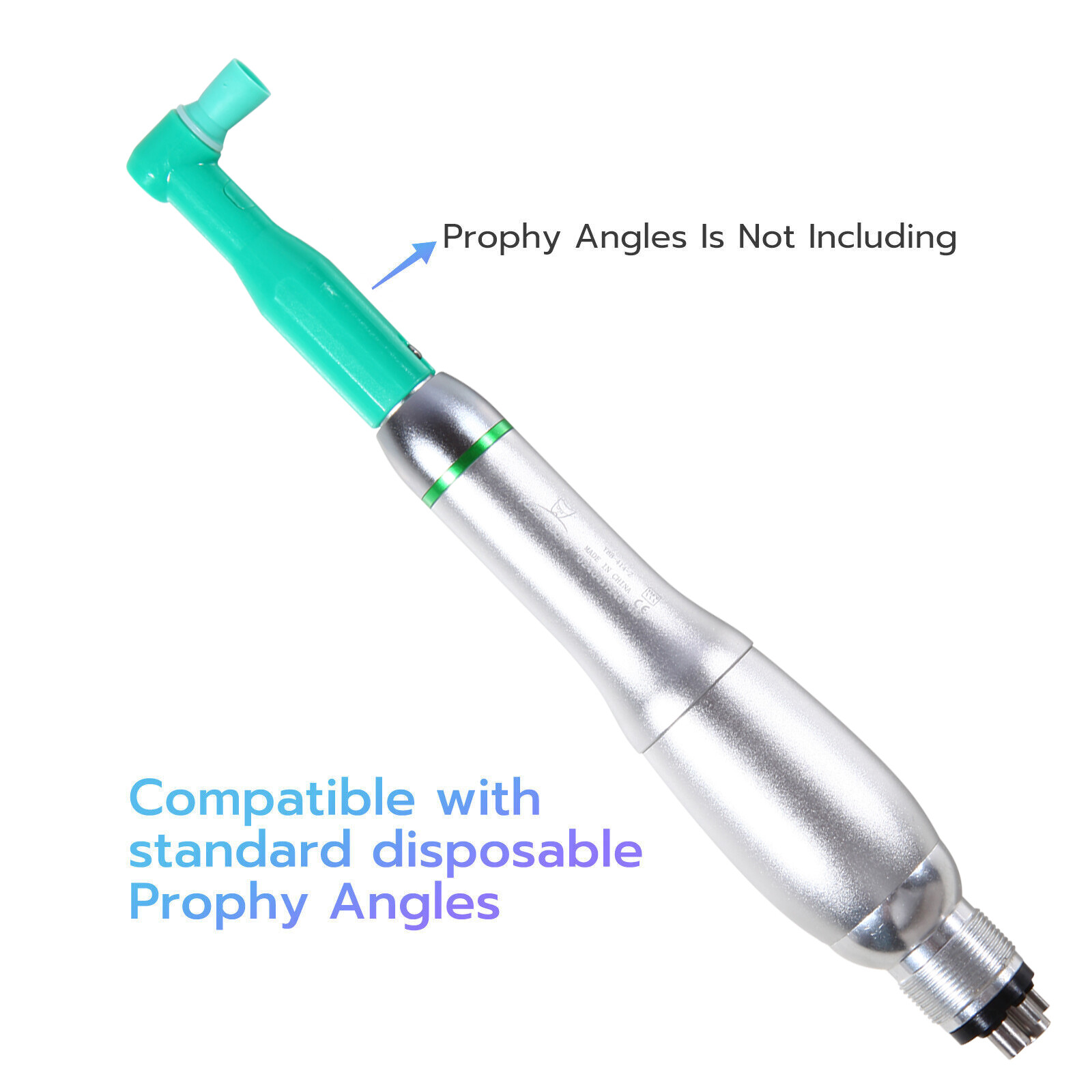 360°Swivel Dental Hygiene Prophy Handpiece Air Motor 4 Hole & 4:1 Nose Cone YB