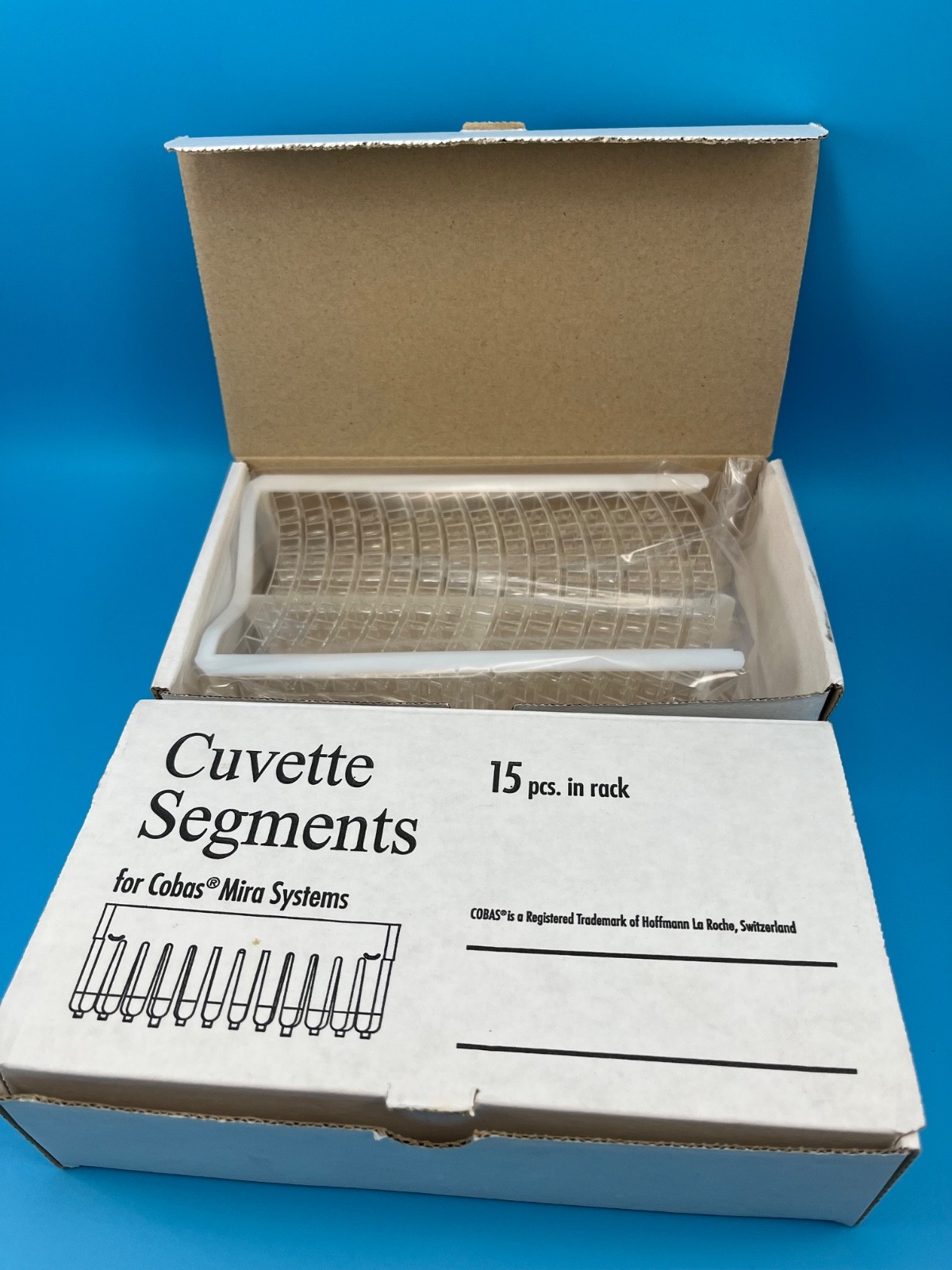 Roche COBAS MIRA Cuvette Segments Lot 204 Total – 159 Indiv. Wrapped + 3 Racks