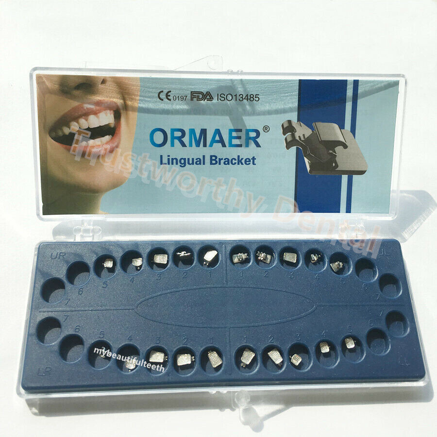 Dental Lingual Brackets Mini Metal Bracket 018 Orthodontic Invisible Inside
