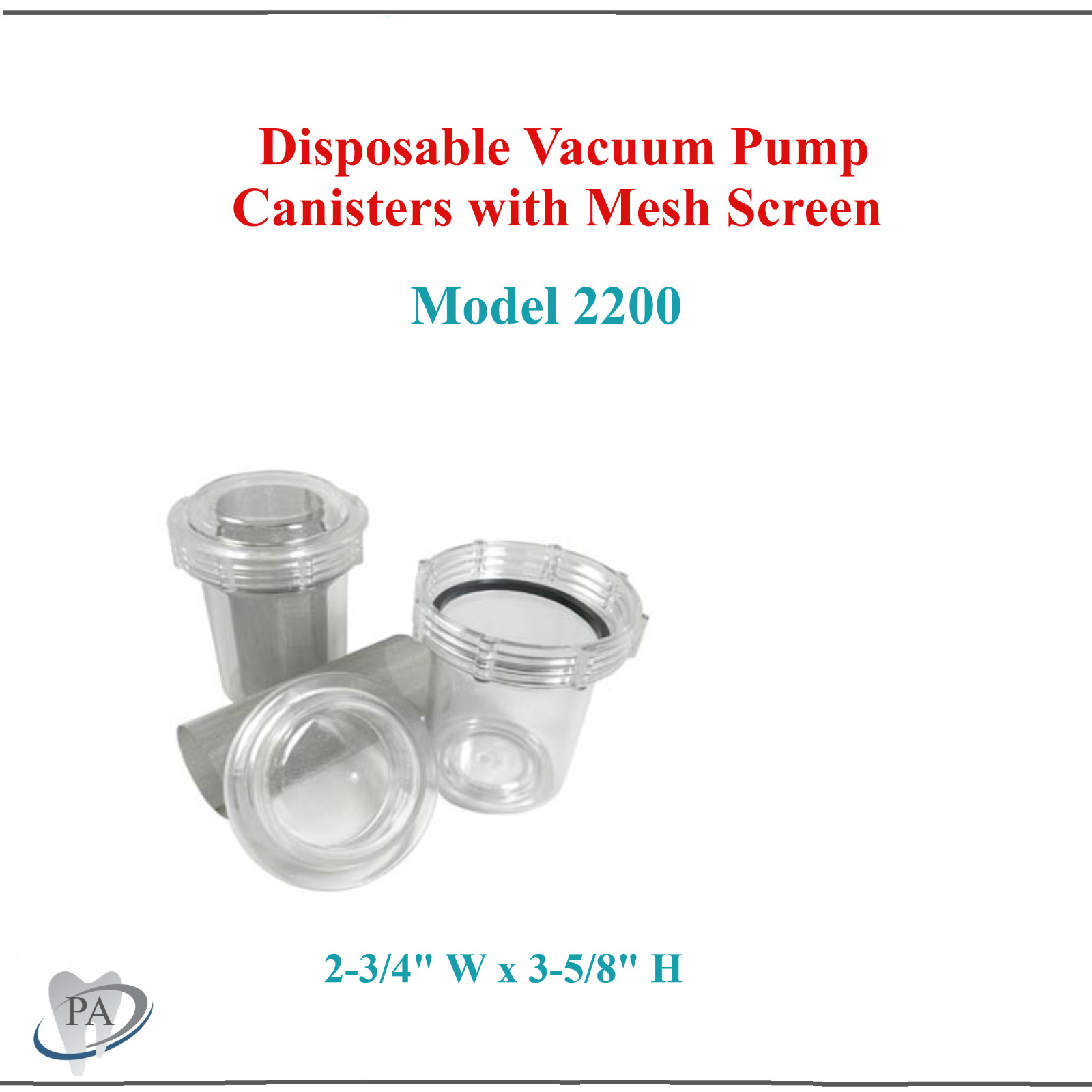 Dental Evacuation Trap Evac-U-Trap For Air Techniques, Dentsply, 2200, 2300 2400