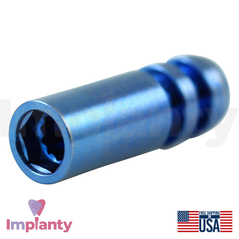 10x Dental Fixture Analog 4.1mm Platform Compatible Biomet Certain Blue Titanium