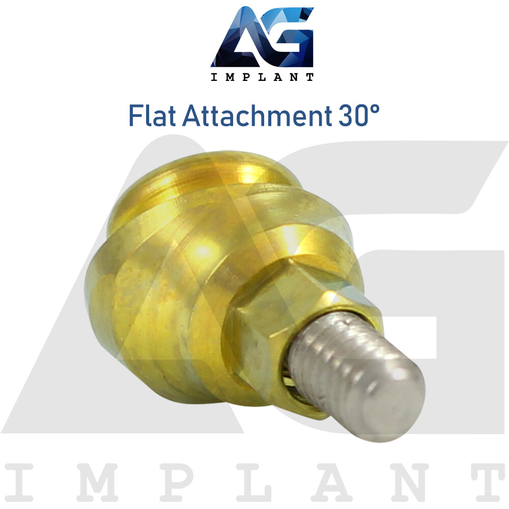 Angled 30° Flat Attachment Standard Silicone Set Titanium Internal Hex