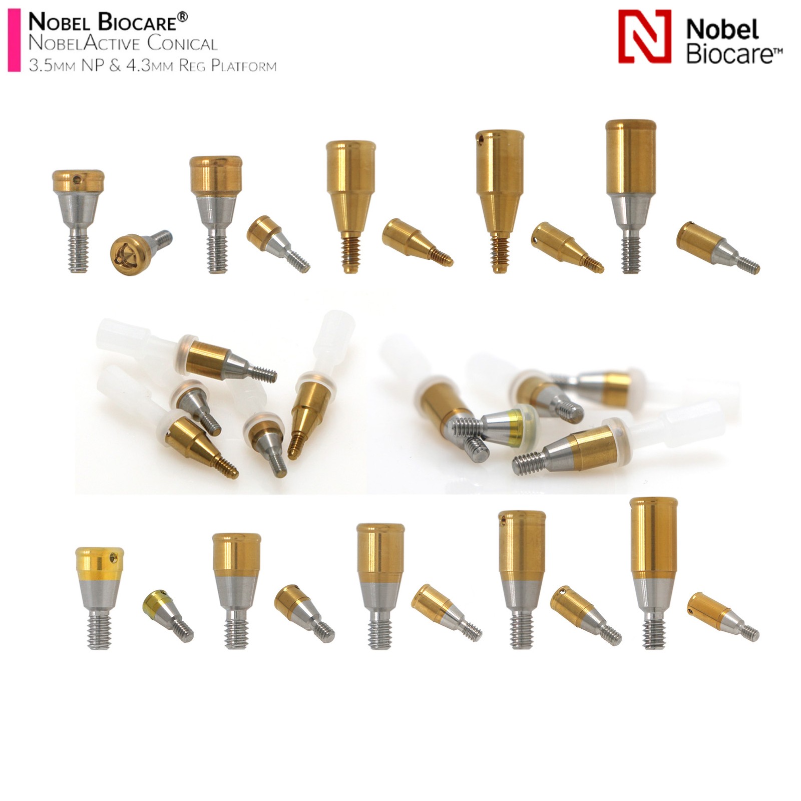 US Nobel Biocare Locator/Healing Abutment NP/RP Retention Caps Inserts Scanbody