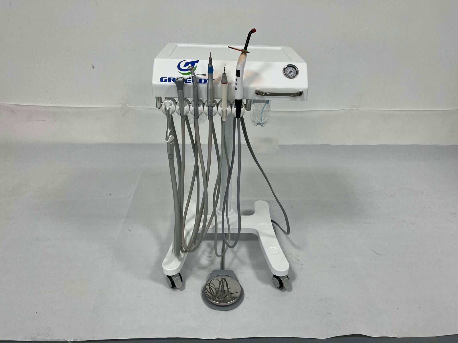 Mobile Dental Trolley Cart Unit Treatment System +Curing Light+ Scaler Handpiece