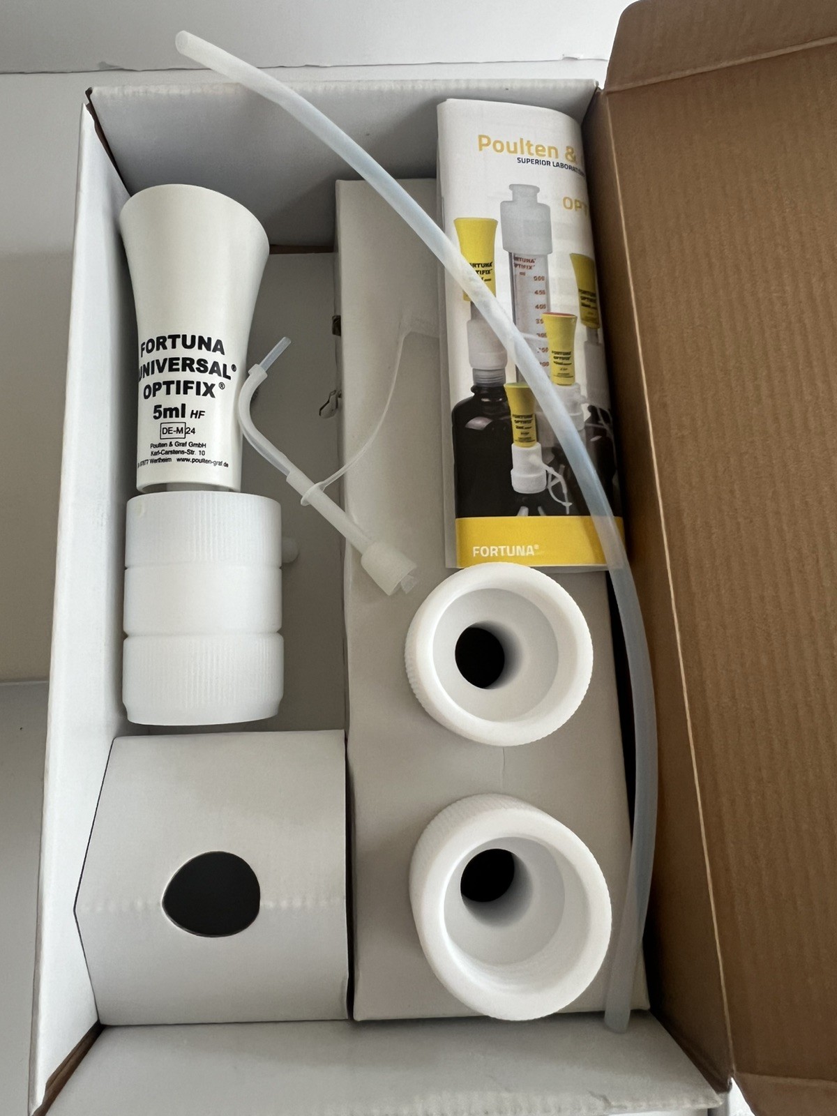 New Poulten & Graf Bottle Top Dispenser Kit 101-106-33 Fortuna OPTIFIX HF 1-5ml