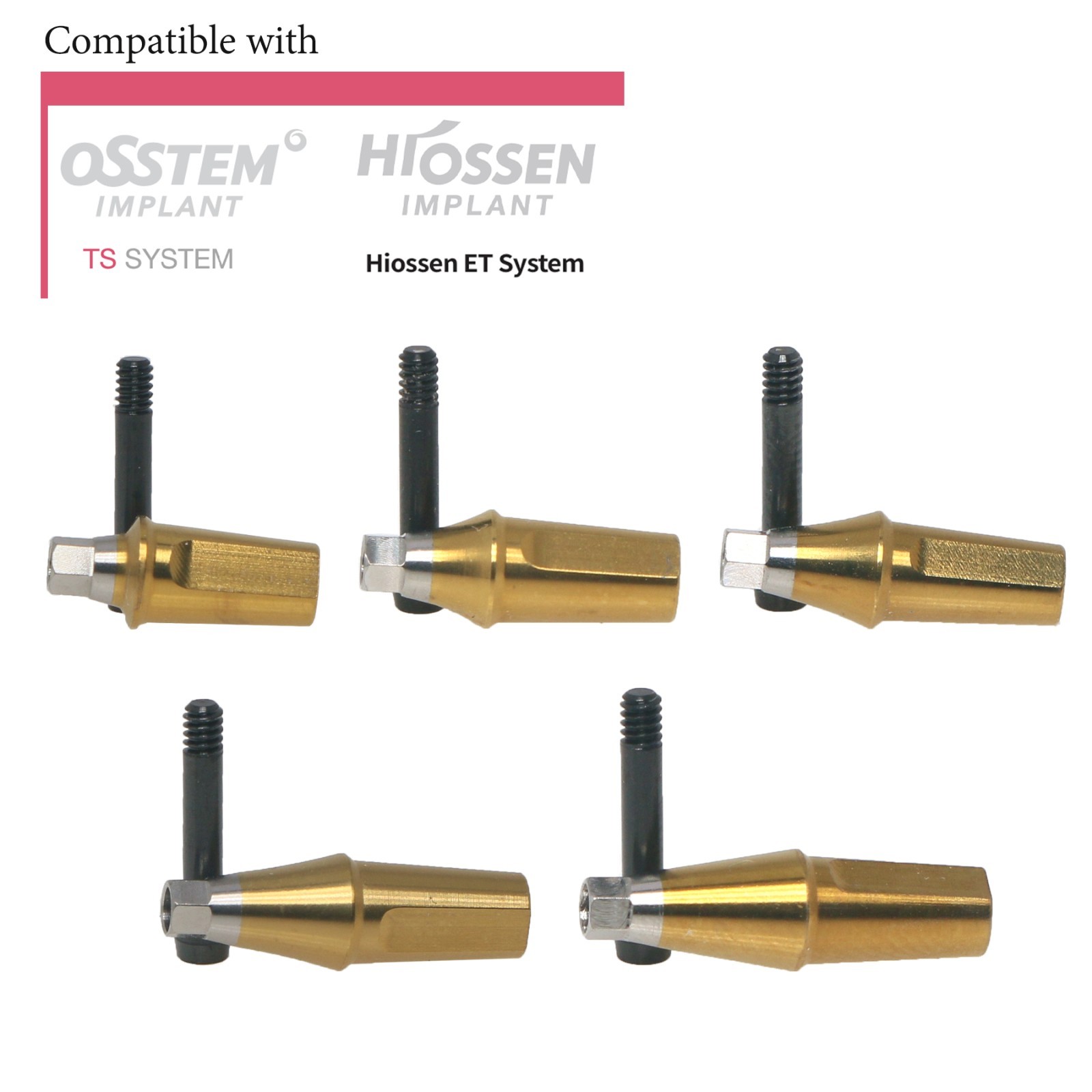 US Dental Mini Straight Titanium Abutment Transfer Abutment Fit Osstem Hiossen