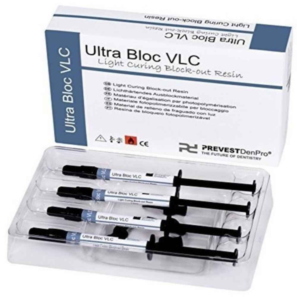 Prevest Ultra Bloc VLC Light Cure Resin Based Block-Out 4 x Syr 1.2ml [Free Ship