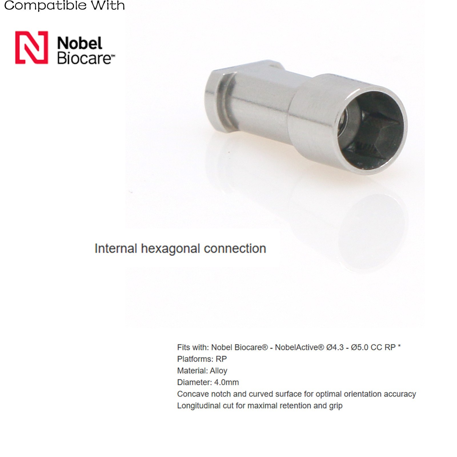 US Nobel Biocare Ø3.5/4.3 CC Conical Connection Lab Analog compatible With NP/RP