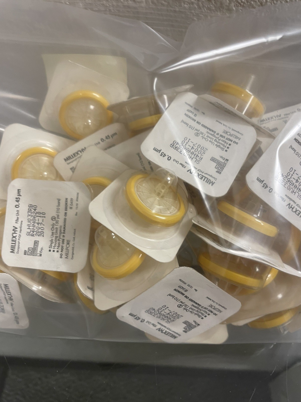 MILLIPORE PVDF .45µm Hydrophilic Millex-HV Filter Unit SLHV033RB (35/pk)