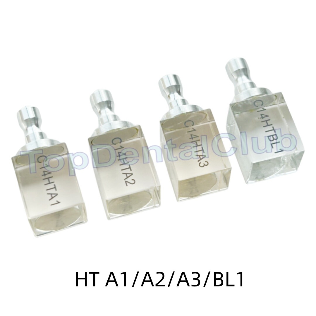 C14 HT Dental Crystal Blocks Glass Ceramic Zirconia Reinforced CEREC Block CAD