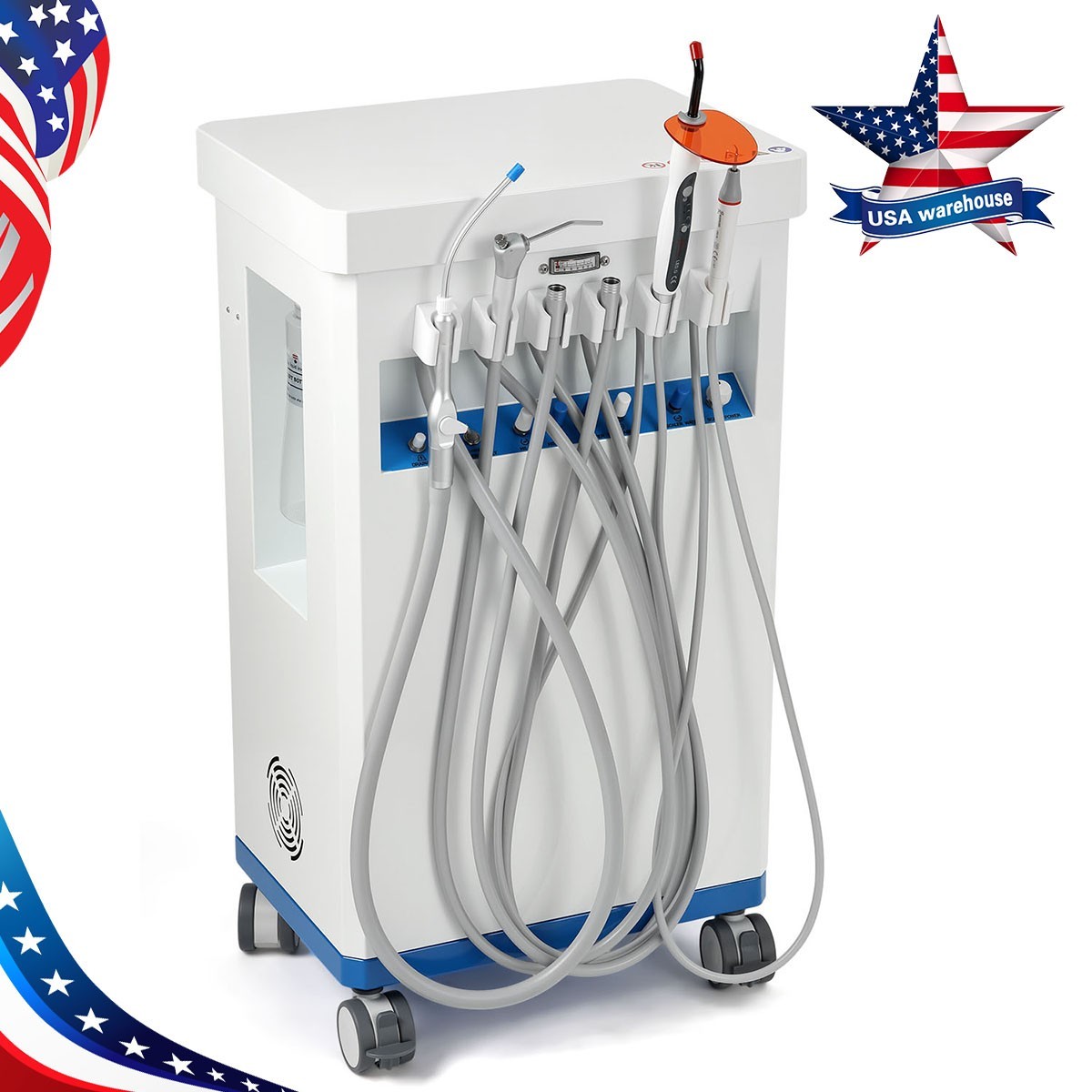 GU-P209 Dental Mobile Delivery Cart Treatment Unit Air Compressor Suction FDA