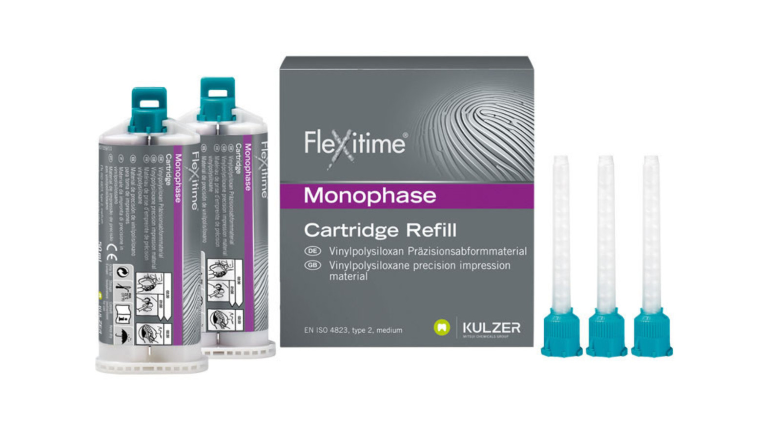 HERAEUS KULZER FLEXITIME MONOPHASE 2 X 50ML CARTRIDGES W MIXING TIPS (BEST RATE)