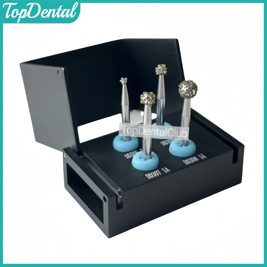 Dental Degranulation Burs Kit Bone Debridement Remove Tissue Debris Remnant Bur