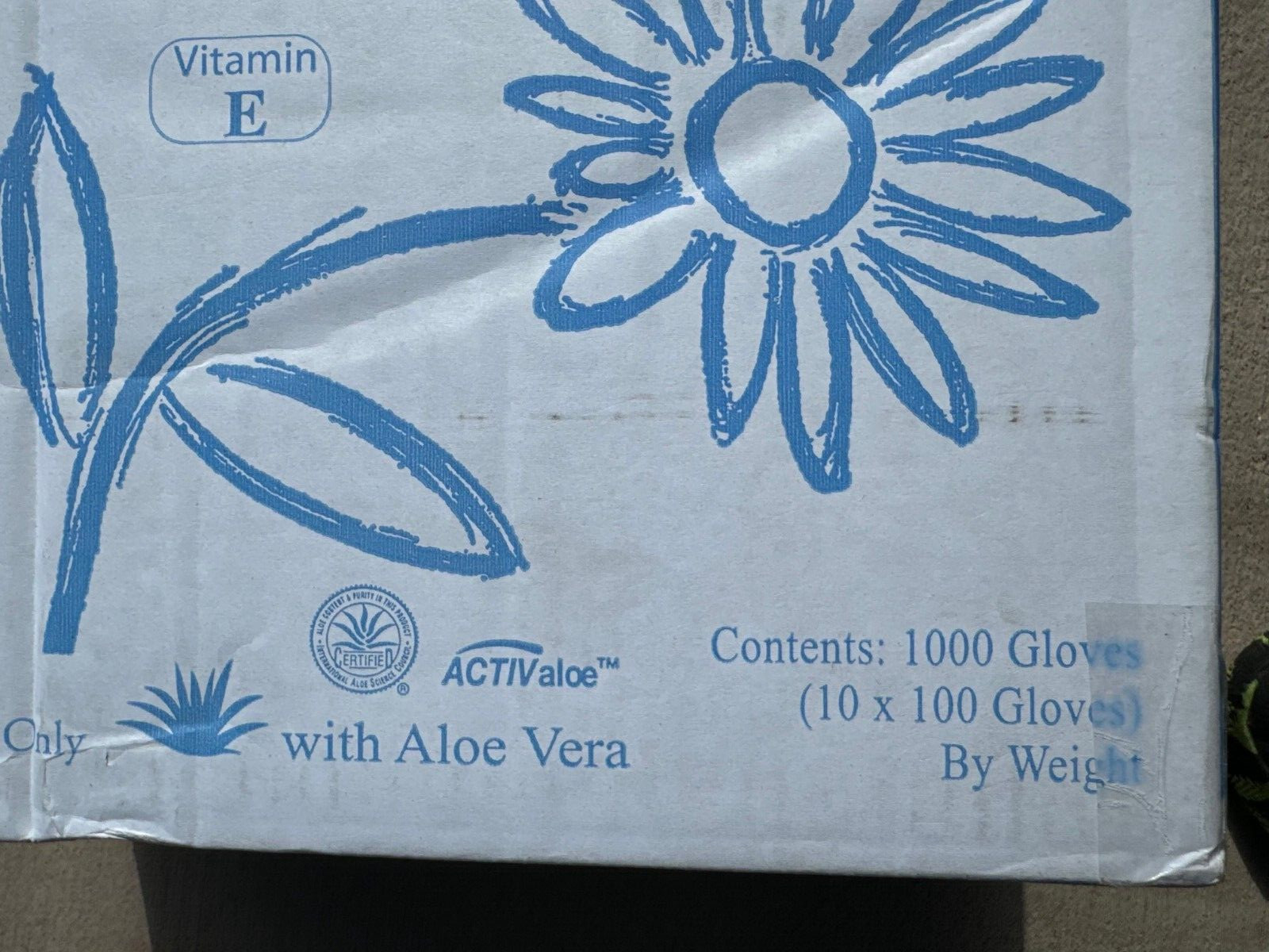 Blossom Aloe Latex Exam Gloves Powder-Free, X-SMALL, 1000 Pcs/Case, REF 12225