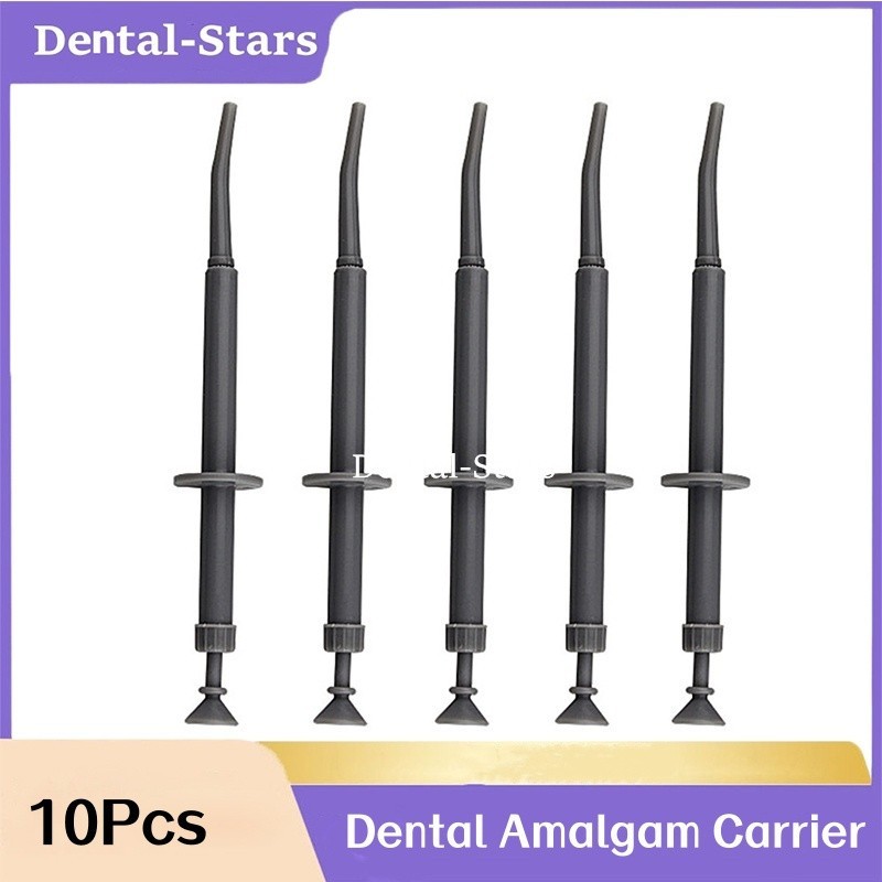 10Pcs Dental Amalgam Gun Plastic Amalgam Carrier Right Angle Filling Restorative