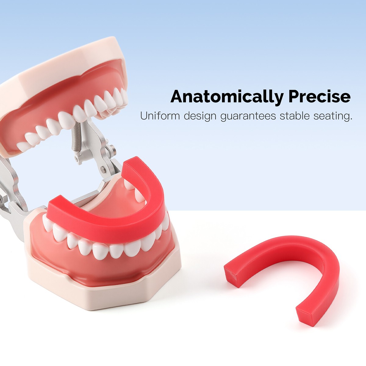 2 Pcs Dental Lab Bite Registration Wax Pink Curved U Shape Base Wax